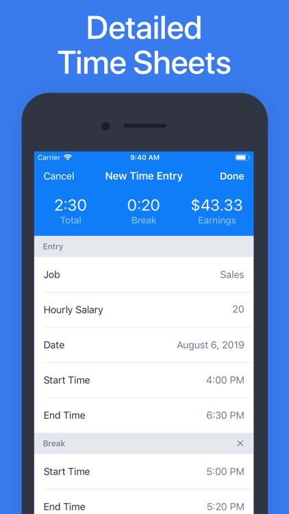 Hours - Tracker & Calculator screenshot-3
