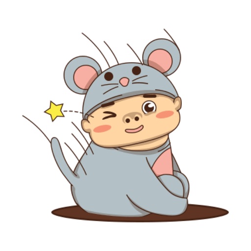 Mouse boy sticker icon