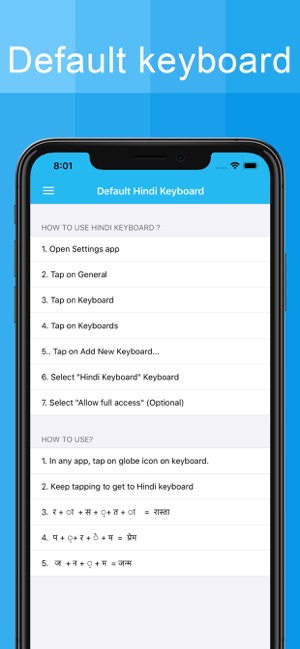 hindi typing app for iphone