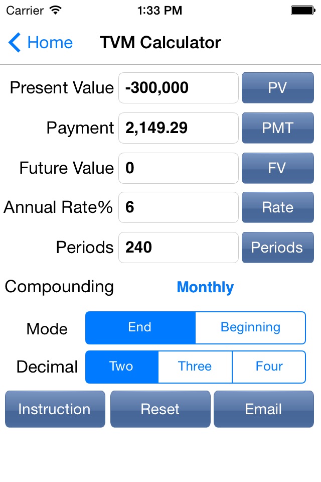 EZ Financial Calculators screenshot 2