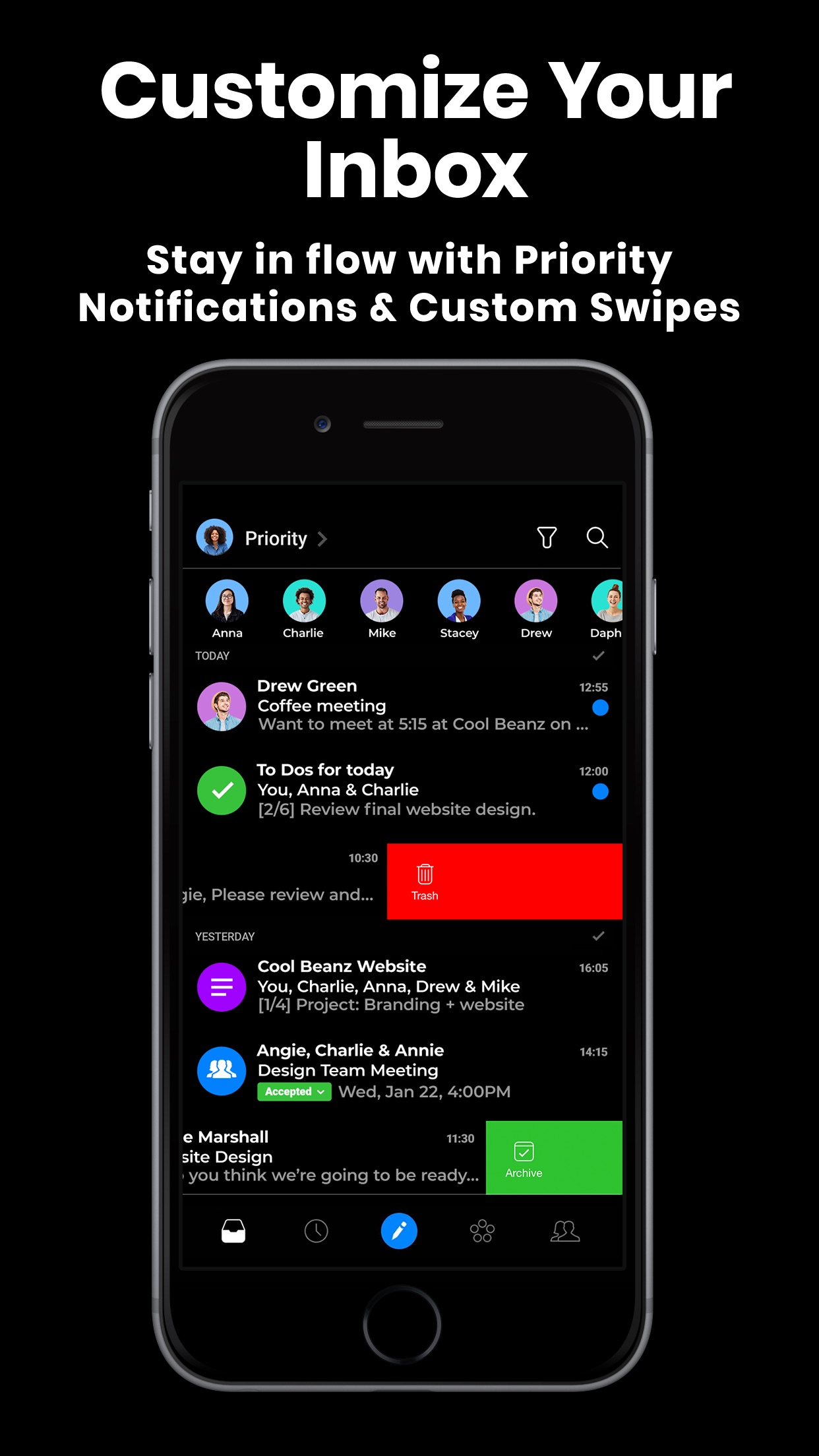 Screenshot do app Spike - Email, Chat, Notes