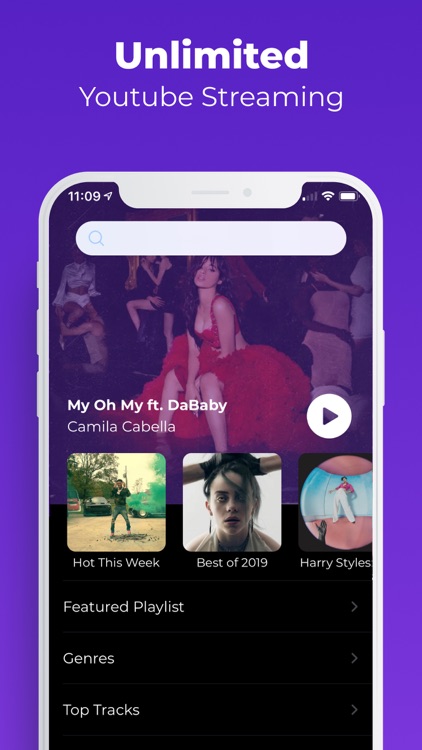 Music Player App for youtube