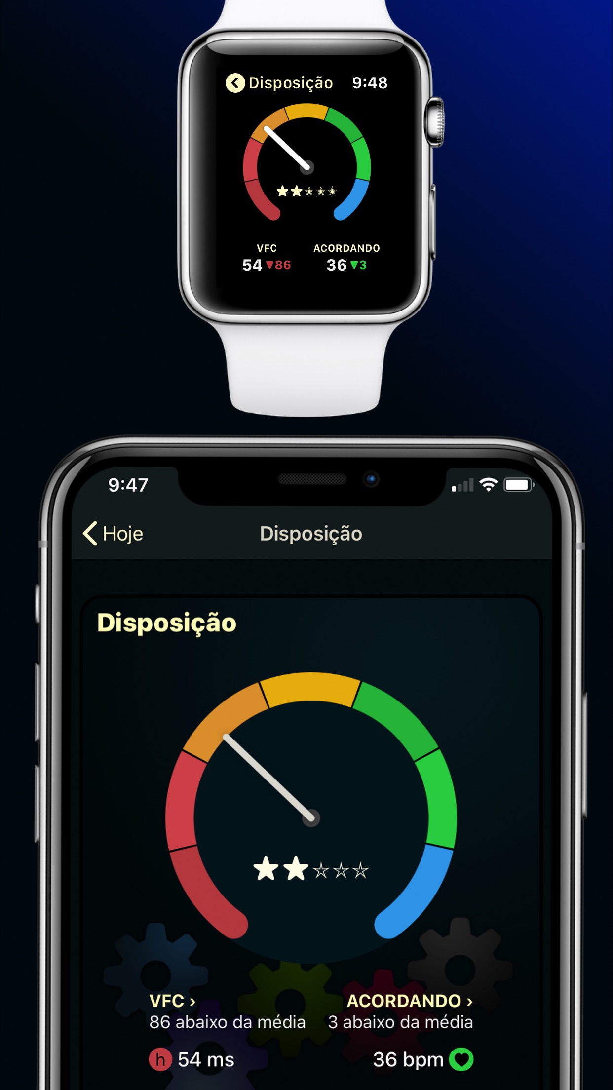 Screenshot do app AutoSleep. Monitore seu sono.
