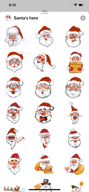 Santa's here sticker pack