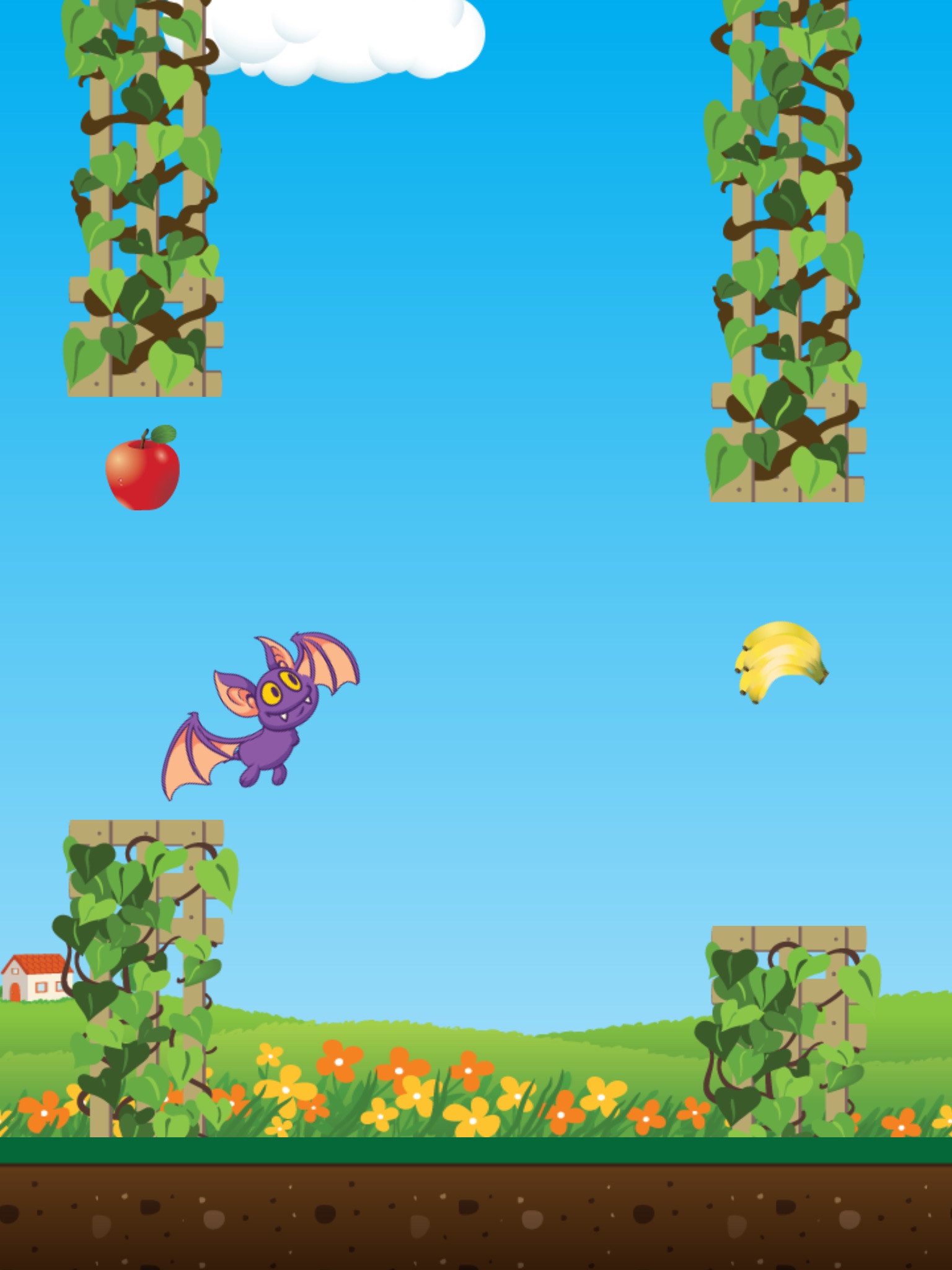 Flappy Fruit Bat Game screenshot 2