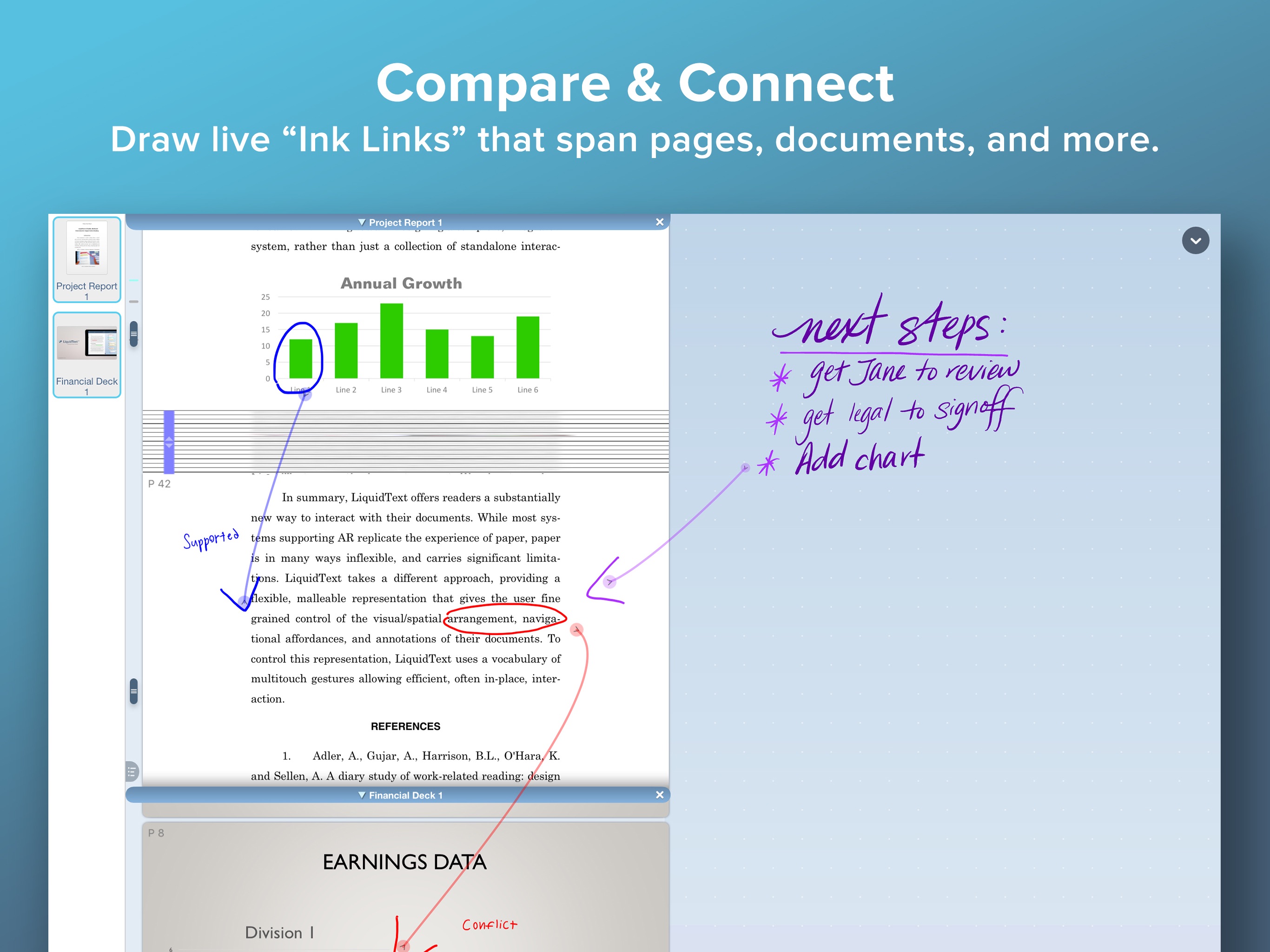 Screenshot do app LiquidText