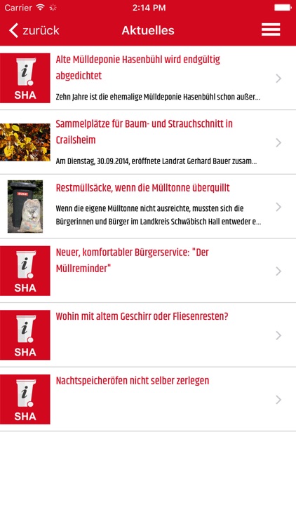 Abfallinfo SHA