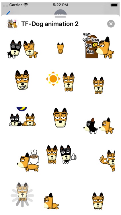 TF-Dog Animation 2 Stickers