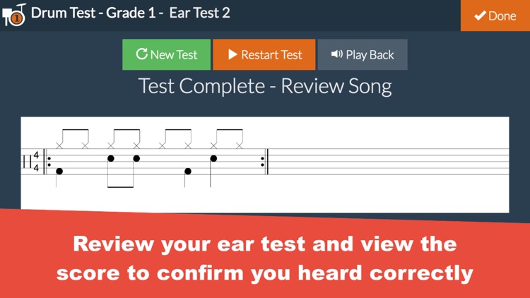 Grade 1 Drum Test Practice