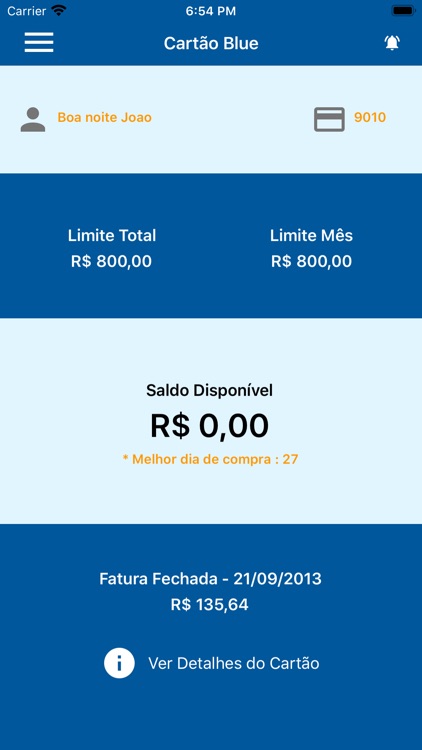 Cartão Bluecard