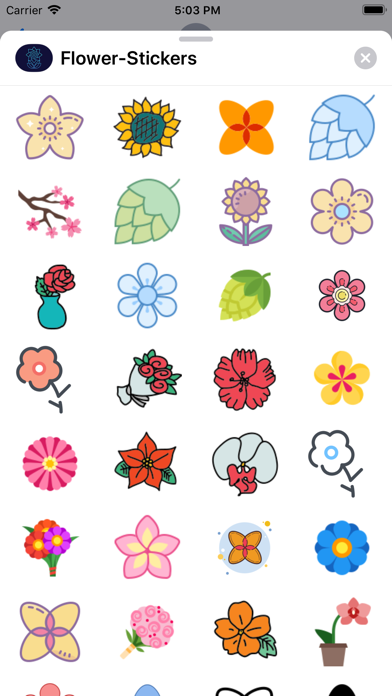 Flowers-Sticker screenshot 2