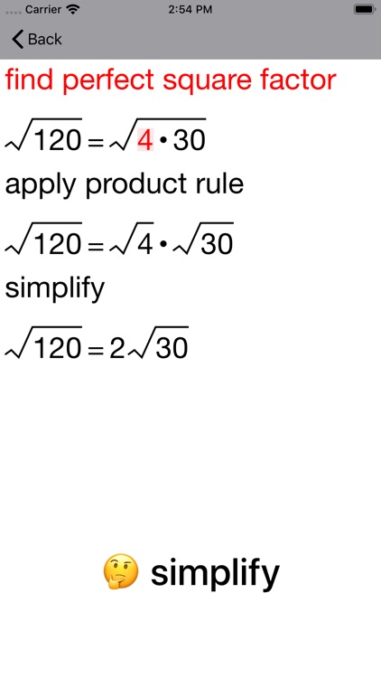 20/20 Radical Simplification