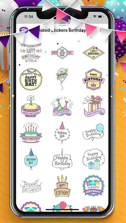 Animated Stickers Birthday screenshot-4