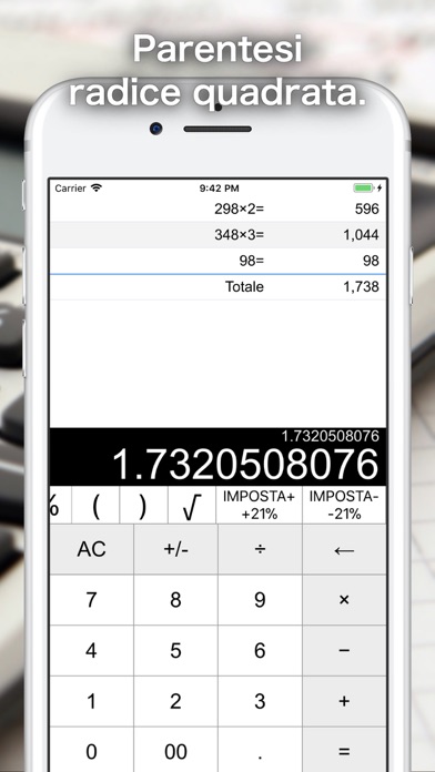 Screenshot of Calcolatrice C Formula Storia5