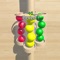 Rotate the helix and place the balls inside tubes according to colour