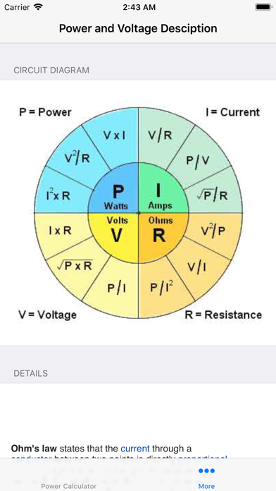 Basic Circuit Power Calculator screenshot 3