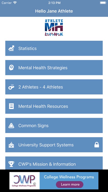 Athlete Mental Health Link