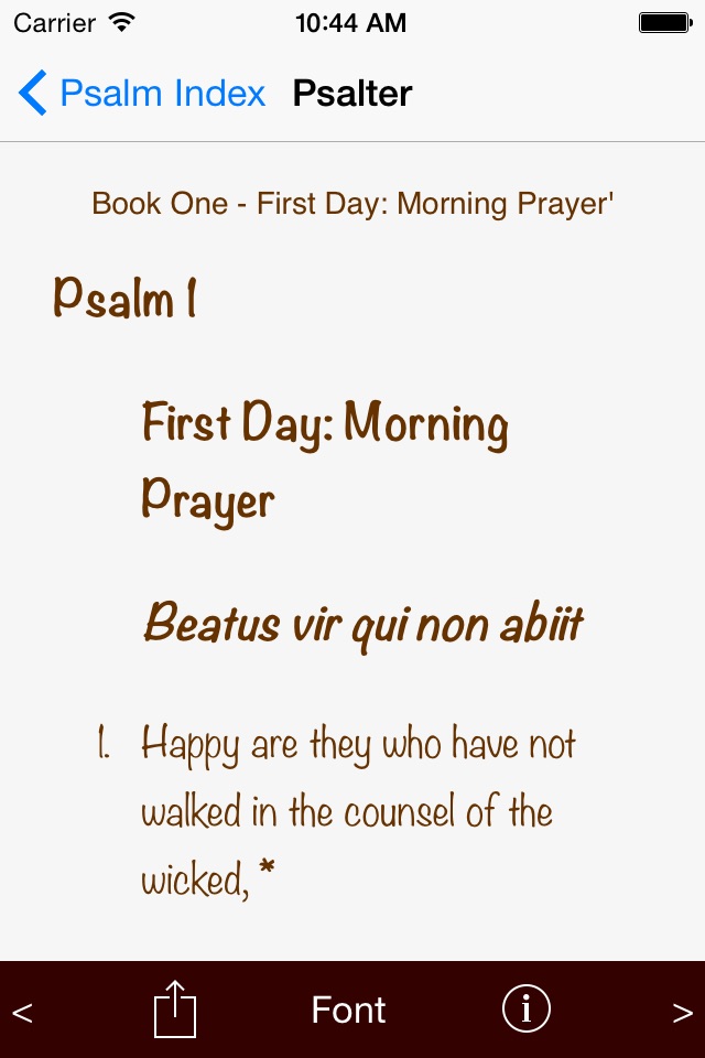 Psalter screenshot 2