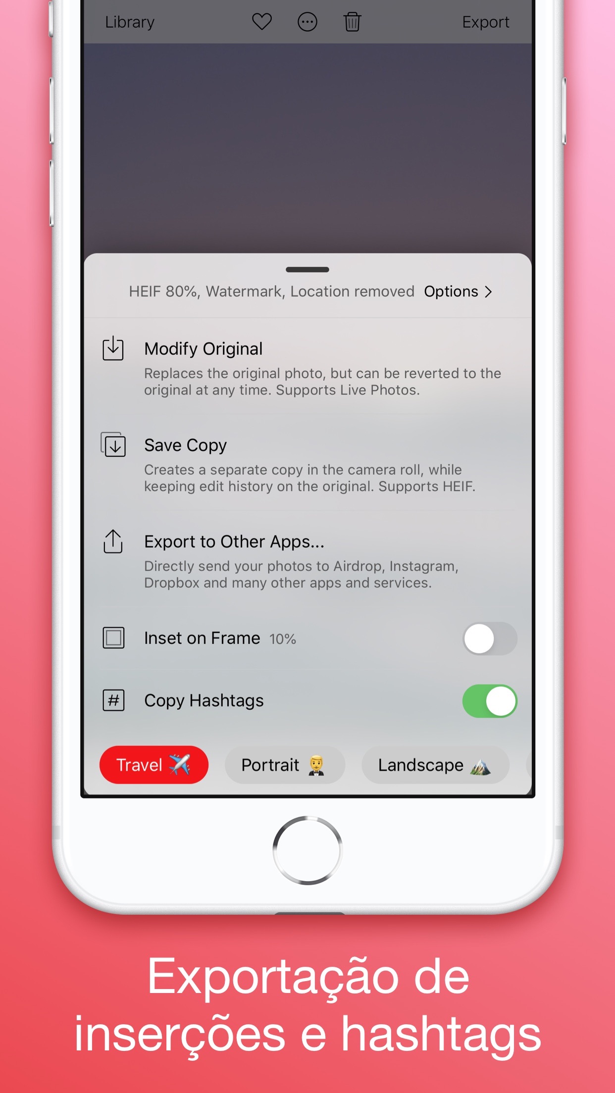 Screenshot do app Darkroom – Photo Editor