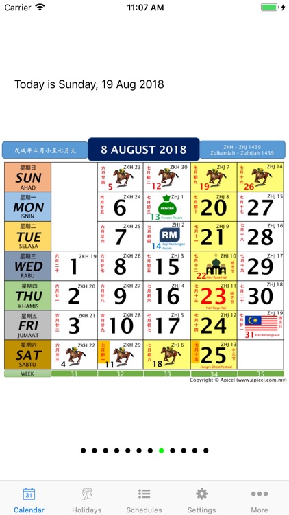 Malaysia Calendar 2019 /2020 by Apichat Sae Thang