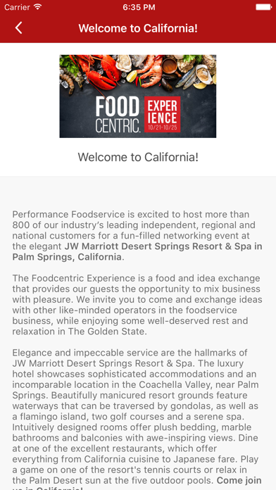 Performance Foodservice Events screenshot 4
