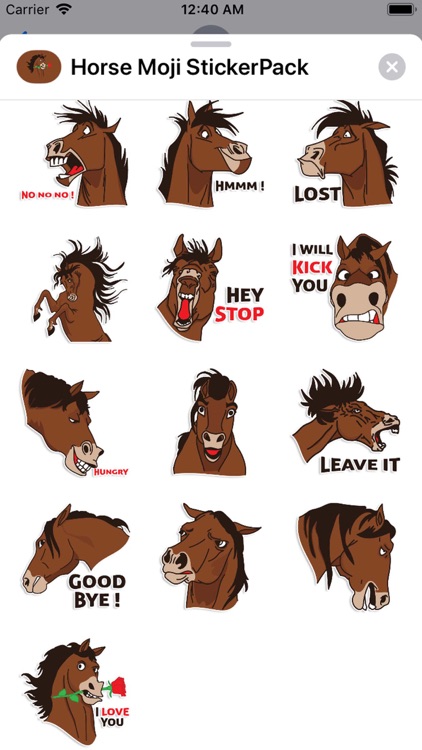 Horse Moji StickerPack screenshot-4