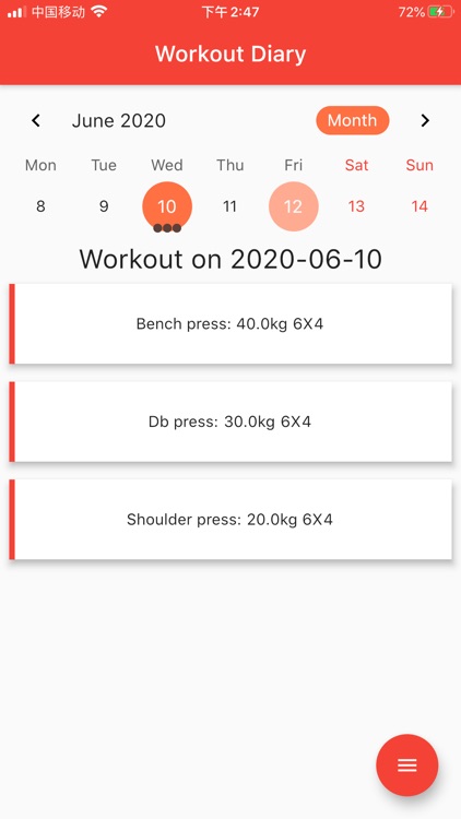 Simple Workout Journal