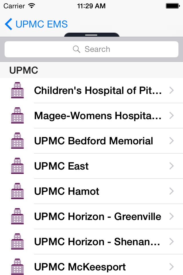 UPMC EMS Navigator screenshot 2