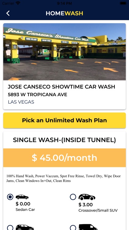 HomeWash-Car Wash Monthly Plan