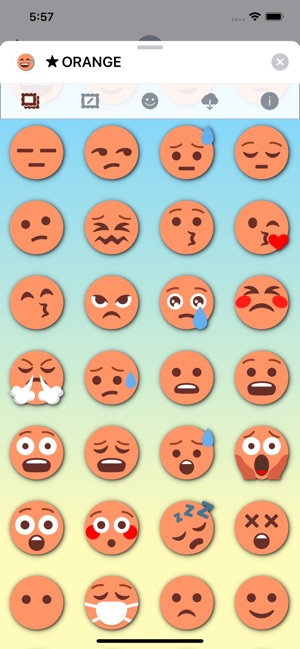 オレンジの顔文字 Stickers をapp Storeで