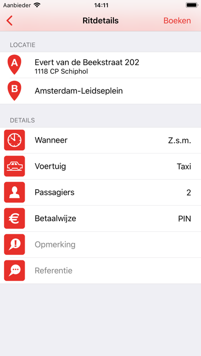 AAS Amsterdam airport service screenshot 2