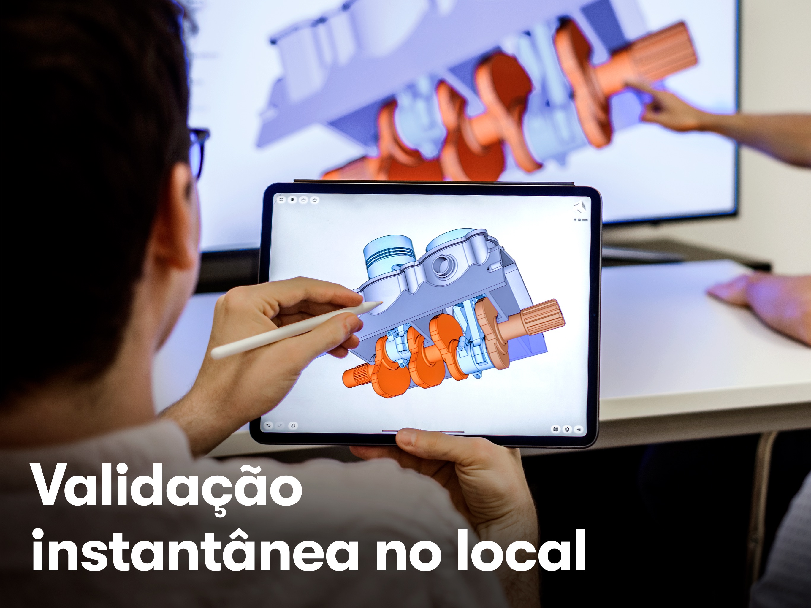 Screenshot do app Shapr: CAD para modelagem 3D