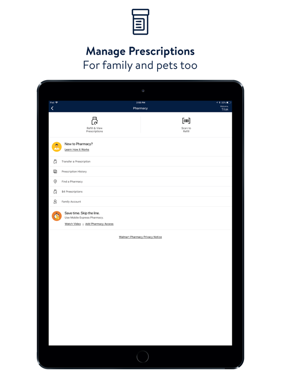 iPad Image of Walmart - Save Time and Money