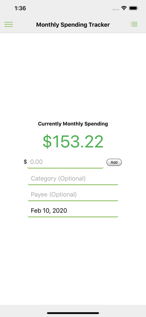 Monthly Spending Tracker