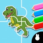 Dinosaur Drawing Jigsaw: Color Doodle Puzzle Game