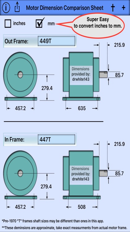 Motor Dimension Comparison 2