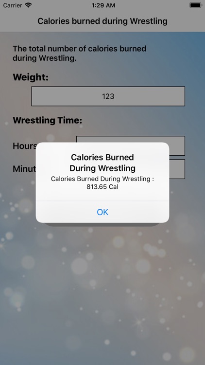 Calories for Wrestling