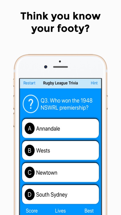 Rugby League Trivia