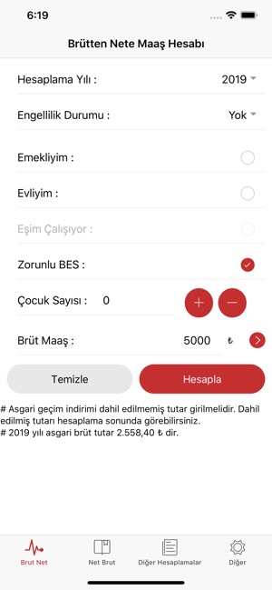 Brüt Net Maaş Hesaplama