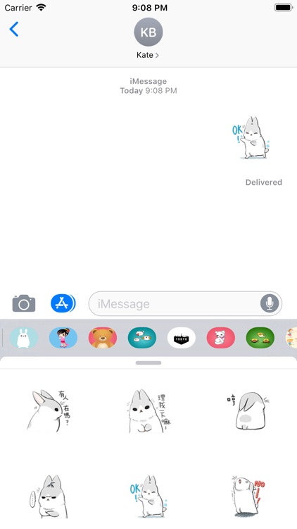 Cute White Rabbit Stickers