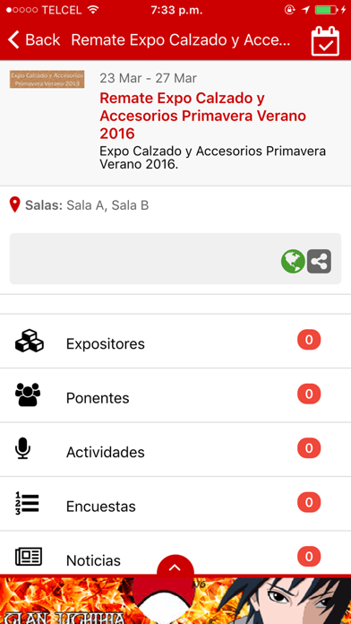 How to cancel & delete Events in Cintermex from iphone & ipad 2