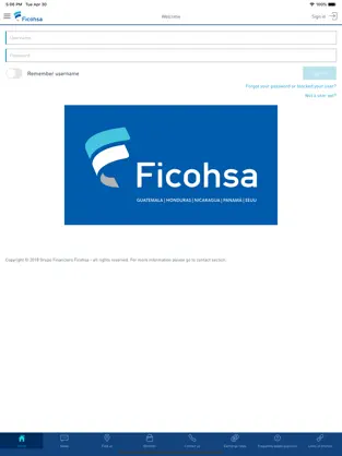 Screenshot 1 Ficohsa iphone