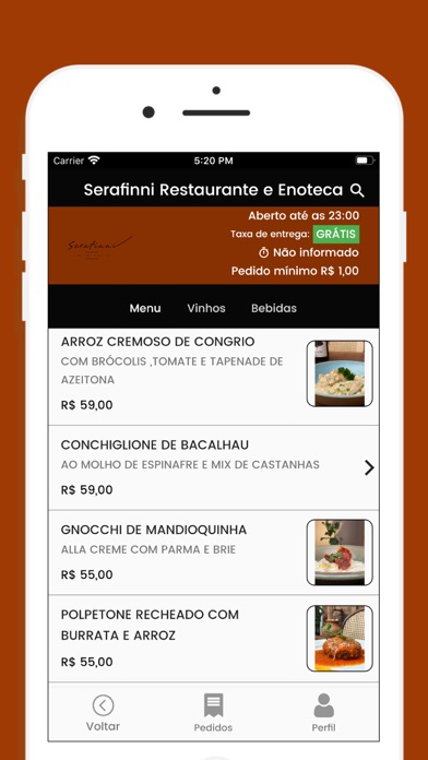 Serafinni Restaurante Delivery screenshot 2
