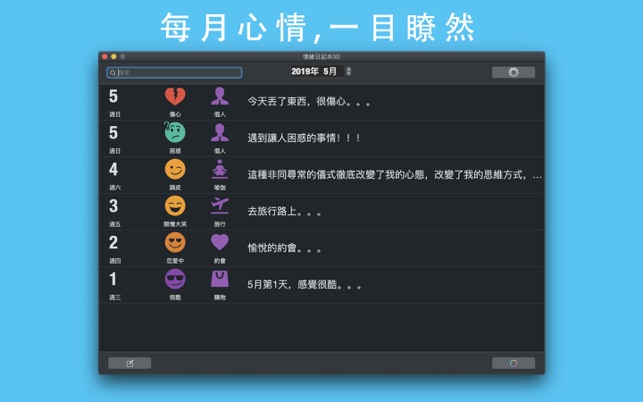 Daily Mood Journal - 情緒管理日記本(圖1)-速報App