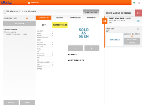 Merlin LiveBid - náhled
