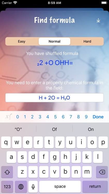 Drawing up a chemical formula screenshot-3