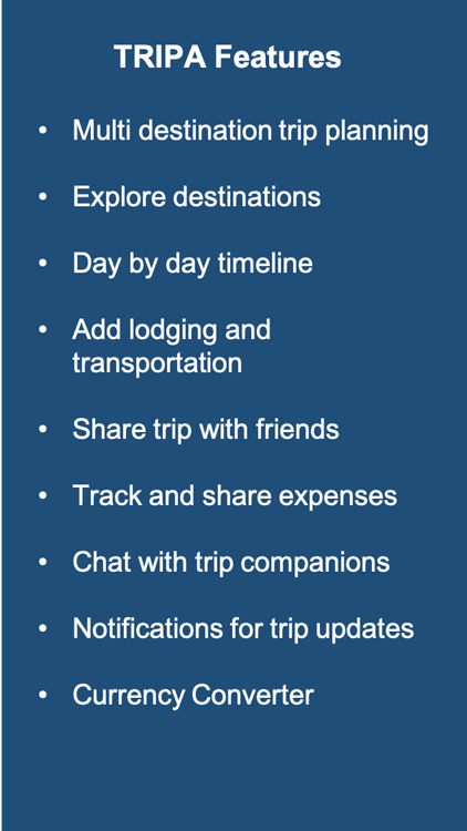 TRIPA: Vacation trip planner