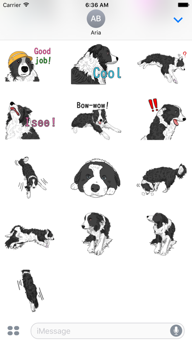 Border Collie Dog Icon Sticker screenshot 4