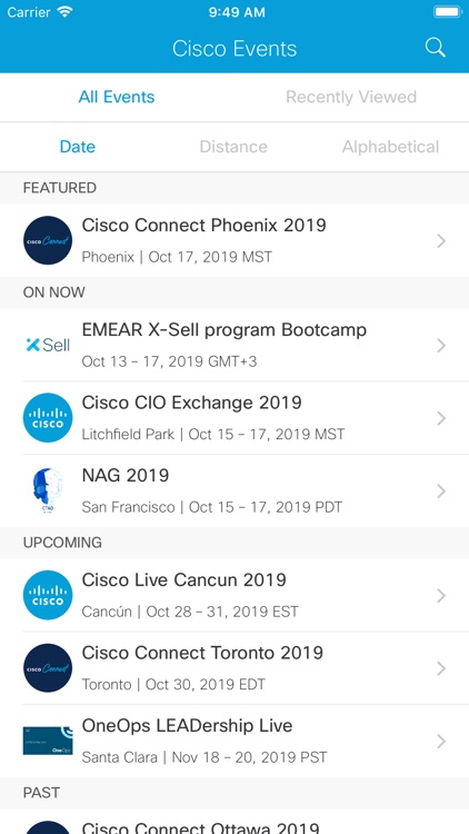 Cisco Events App