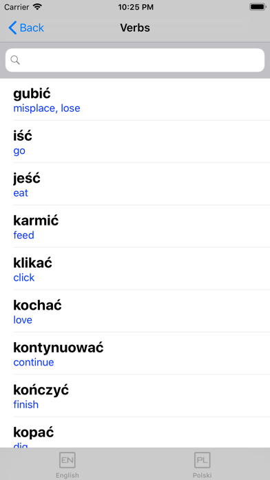 Polish Verb Blitz screenshot 2